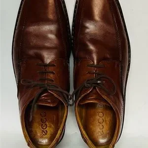 ECCO Light Bicycle Toe Square Toe 34464 Brown Leather Dress Oxfords Mens Size 12 Ecco | Shoes | Ecco Light Bicycle Toe Square Toe 34464 Brown  main image 4